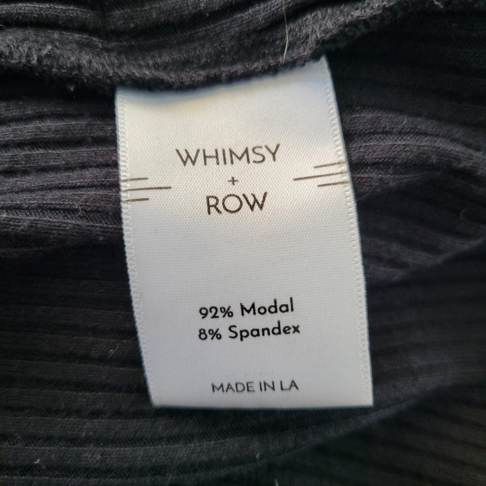Whimsy + Row Frances Ribbed Modal Robe Duster Cardigan‎ Black M - Picture 15 of 16